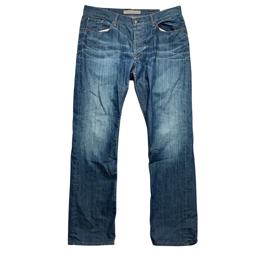Tiffosi Jeans Mens Actual 39x35 Denim Regular Straight Fit Button Fly